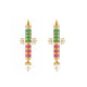 24kt Gold Plated 925 Pure Silver Rocket Rani Pearl Drop Earrings
