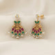 925 Pure Silver Gold-Plated Ashta Lakshmi Colored stone Earrings