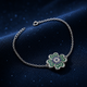 925 Pure Silver Evil Eye Clover Bracelet