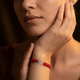 Unniyarcha 925 Pure Silver Durga Maa Red Thread Bracelet