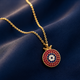 925 Pure Silver Pomegranate Evil Eye Necklace