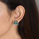 92.5 Silver Green butterfly earring