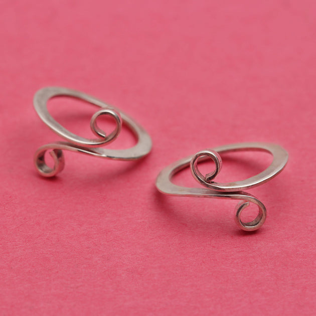 Buy Simple Wired Sterling Silver Toe Ring (Pair) Online - Unniyarcha