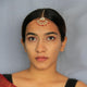 Sparkling Kundan Gold Plated Silver Maangtikka