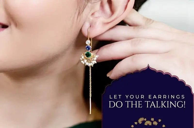 Elevate Your Style with Long Earrings from Unniyarcha's Sui-Dhaga Collection