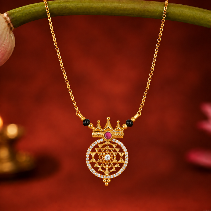 Silver 925 Shri Yantra Kavach Necklace