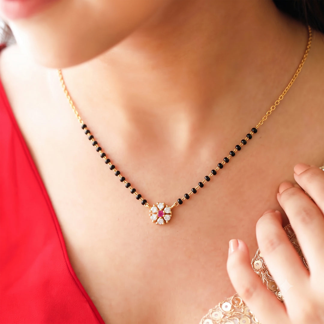 925 Silver Daisy Mangalsutra