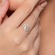 92.5 silver zircon paisley ring