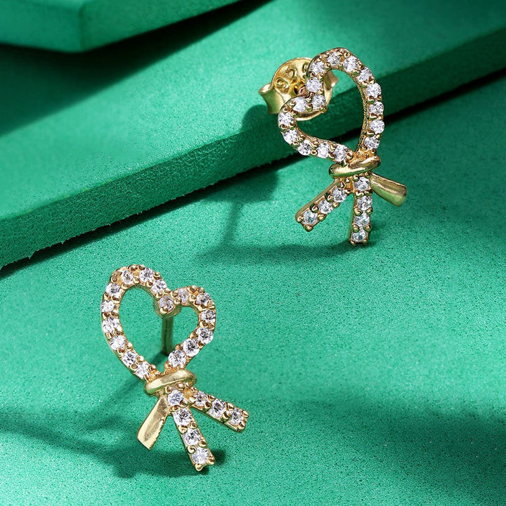 Gold plated Silver Zircon Earring