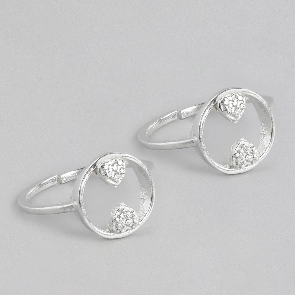 Silver Circle Of Life Toe ring