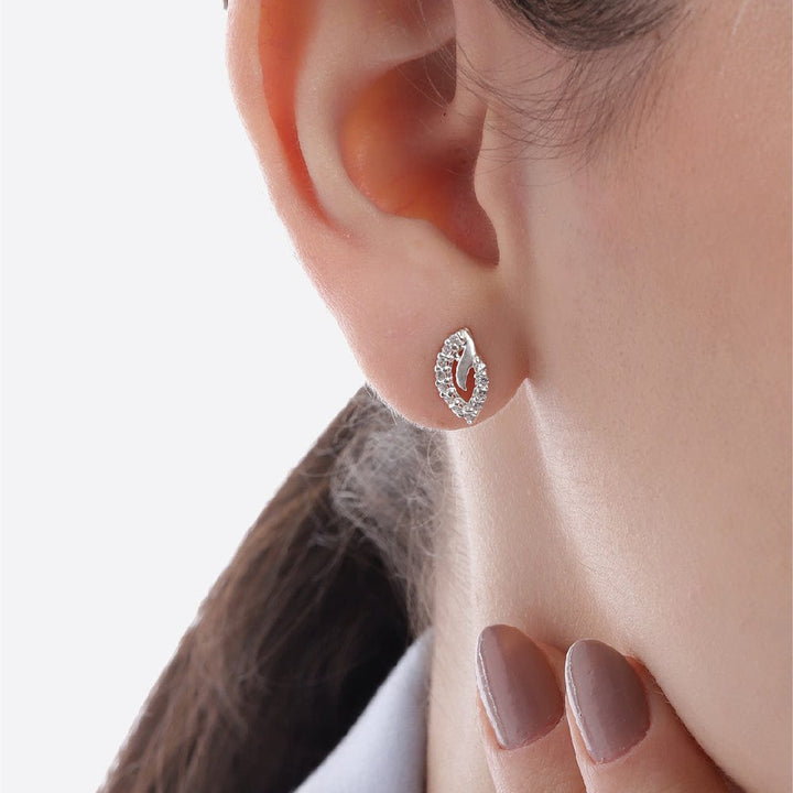 Silver zircon Earring