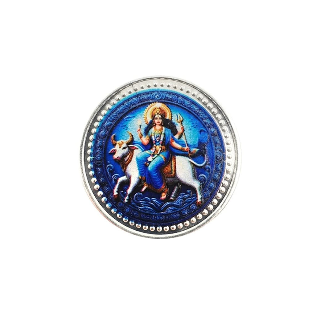10 Gram 999 Pure Silver Coin Maa Mahagauri Color Print