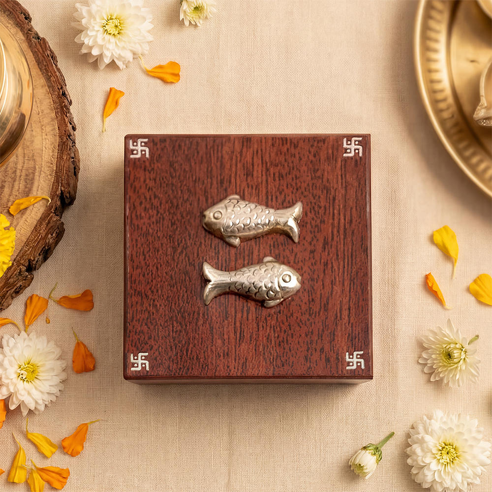 92.5 Silver Twin Fish Prosperity Keepsake