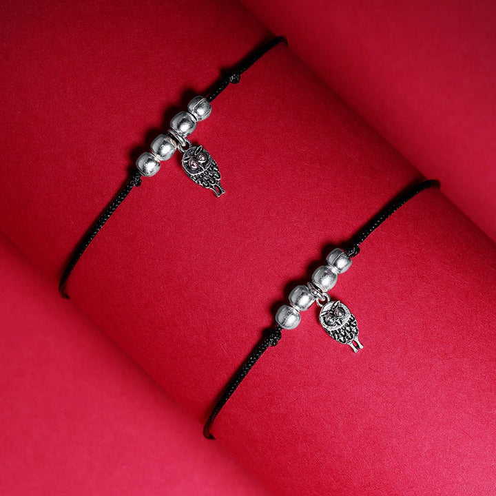 Silver Owl Anklet