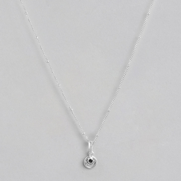 92.5 Silver Blue Spiral Necklace
