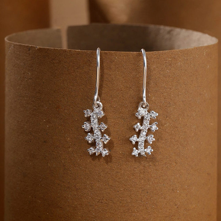 Silver White Zircon Earring