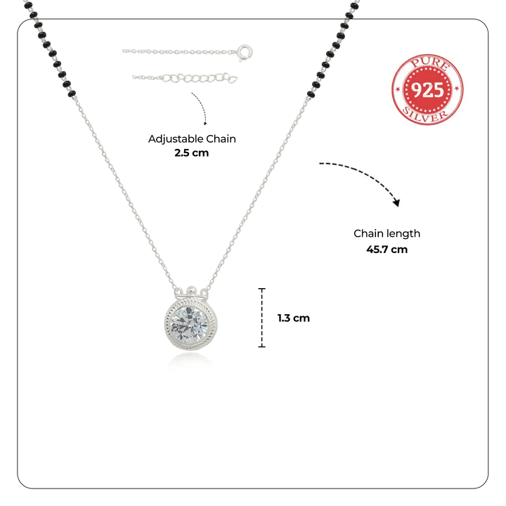 Infinite Love Pot Silver 92.5 Mangalsutra