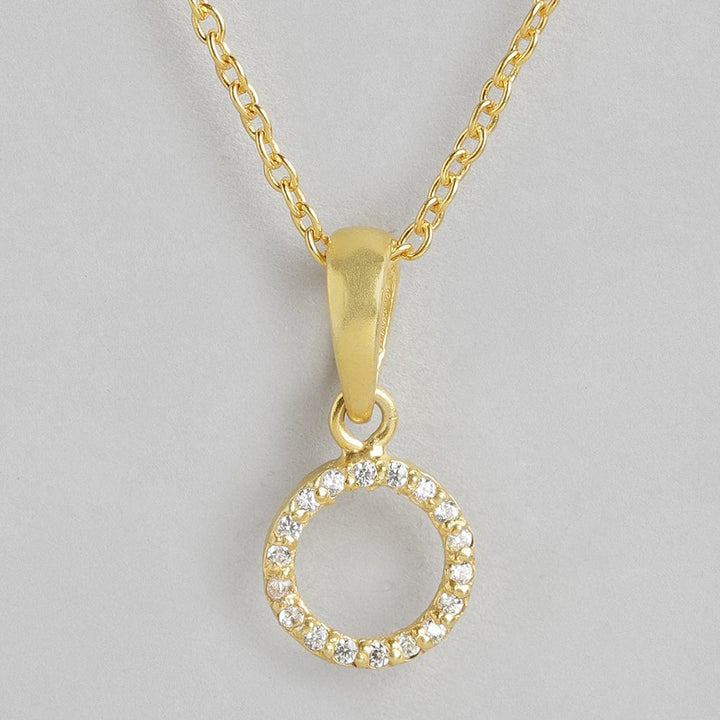 92.5 Silver Round Zircon Necklace