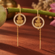 Silver 925 Dhan Lakshmi Sui Dhaga Earrings
