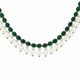 Silver Oxidized GREEN SPINEL NECKLACE