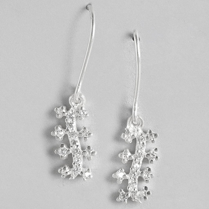 Silver White Zircon Earring