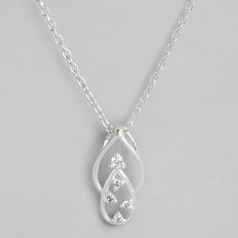 Silver Pear Necklace