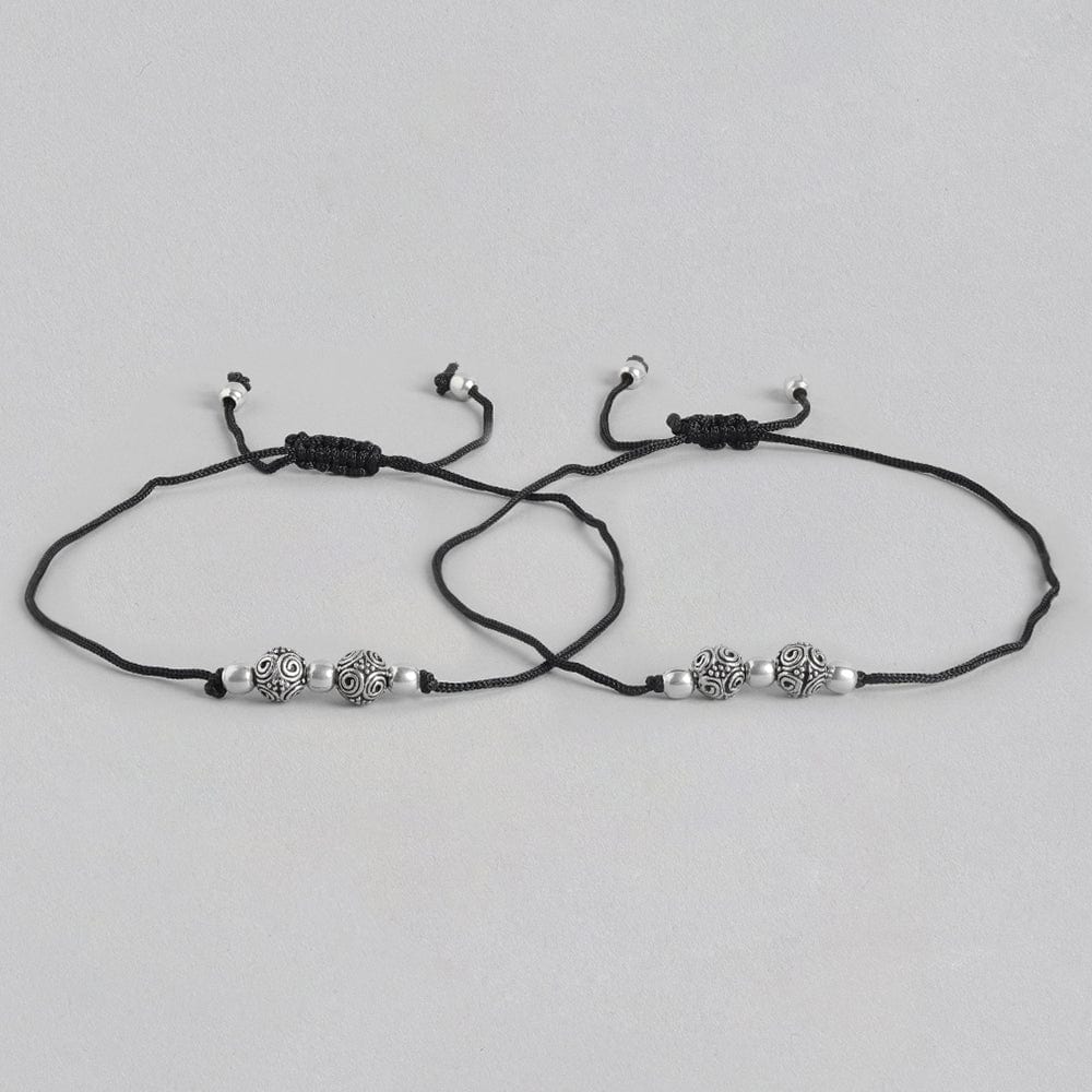 Silver Round Bead Anklet