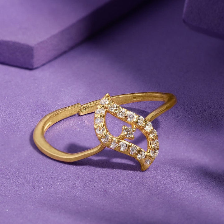 Gold Plated Zircon Silver ring