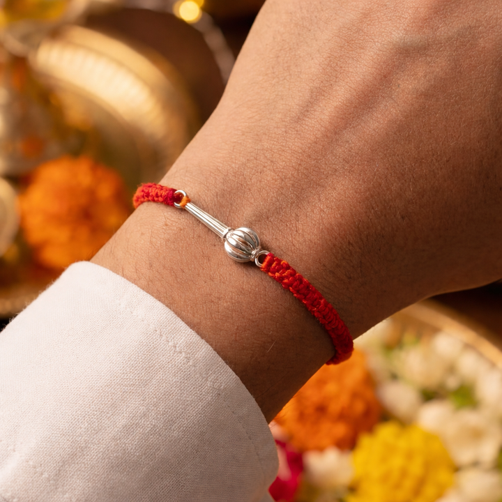 Pure Silver Hanuman Gada Bracelet