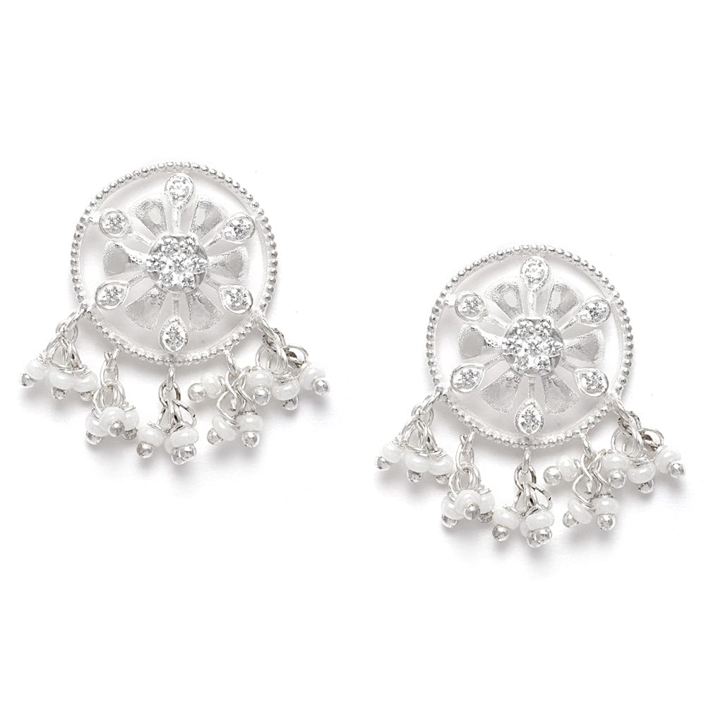 Dazzling Silver Zircon Studs