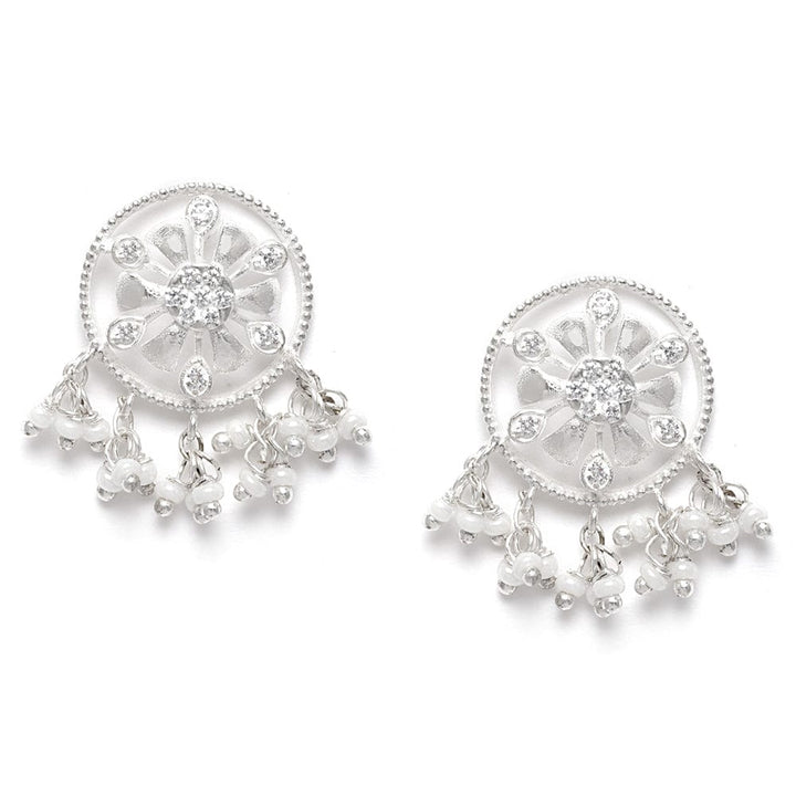 Dazzling Silver Zircon Studs