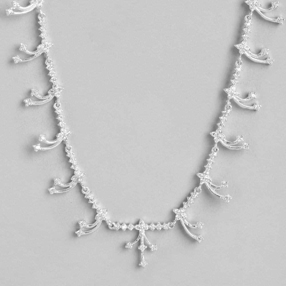 Silver Beautiful Zircon Necklace