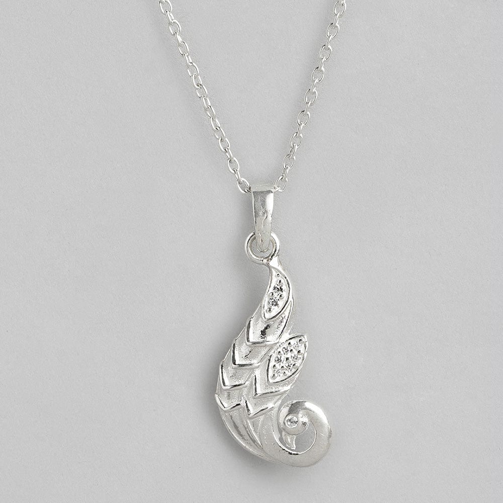 Silver Peacock Necklace