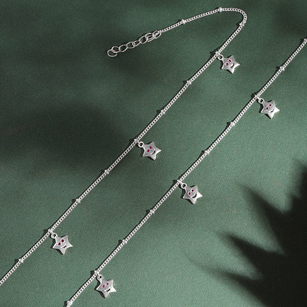 Silver Star anklet