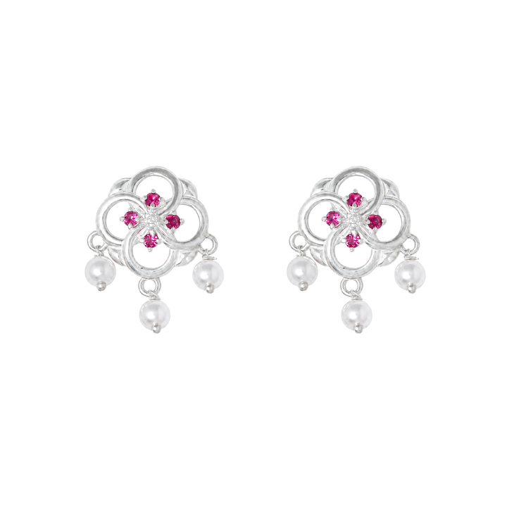 Silver 925 Roselle Pearl Drops