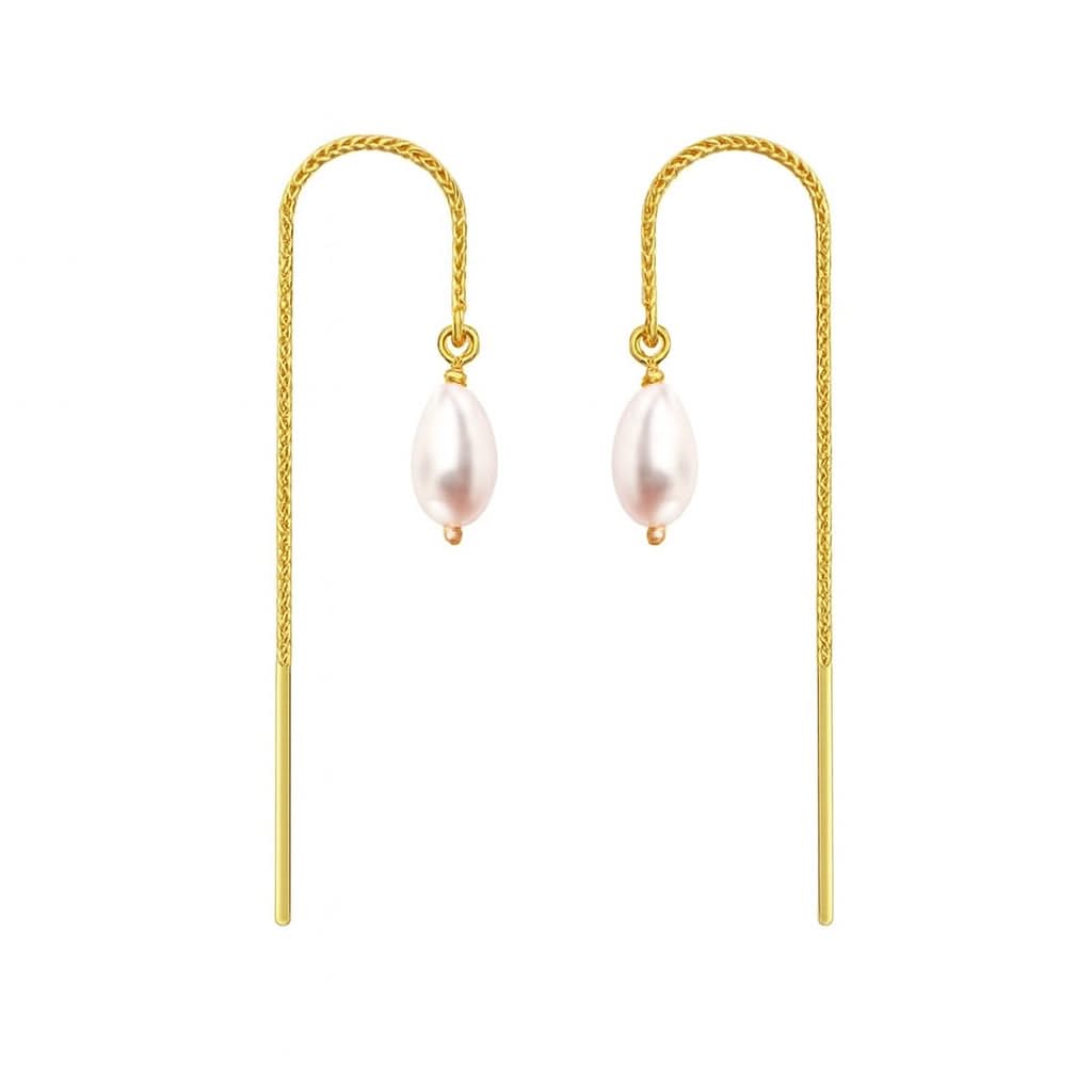 Silver Pearl Sui dhaga Earring