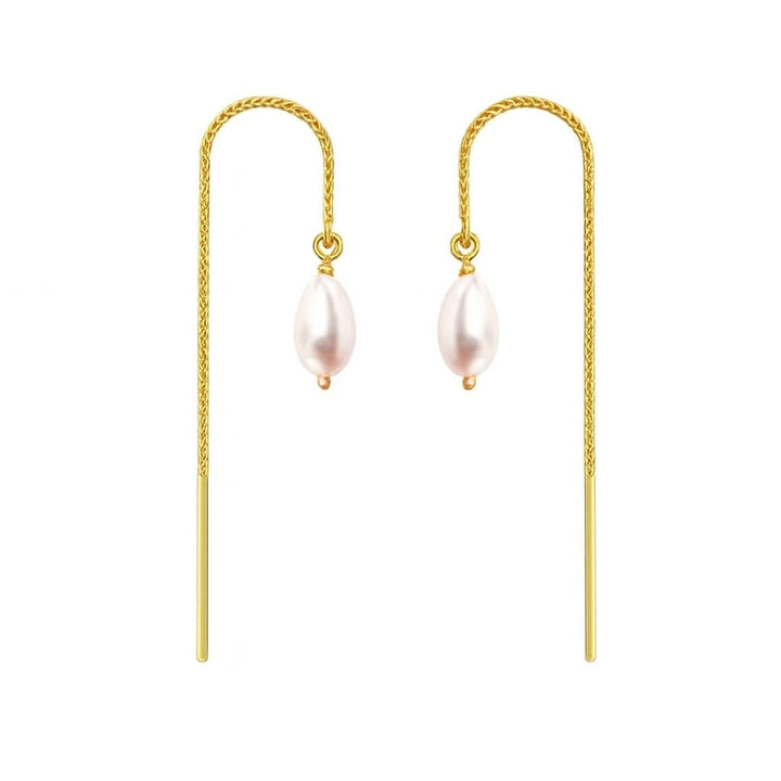 Silver Pearl Sui dhaga Earring