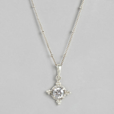 92.5 Silver White Kundan Chakra Necklace