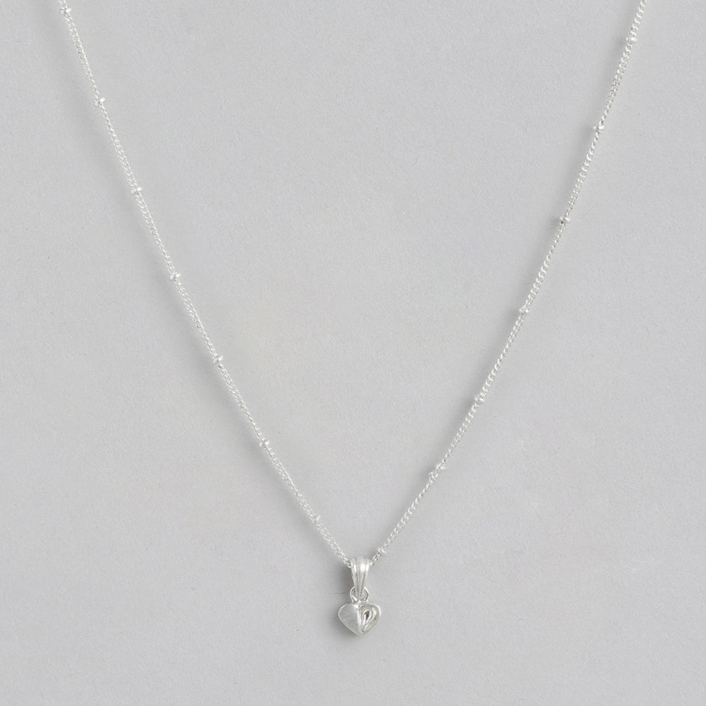 92.5 Silver Kundan heart Necklace