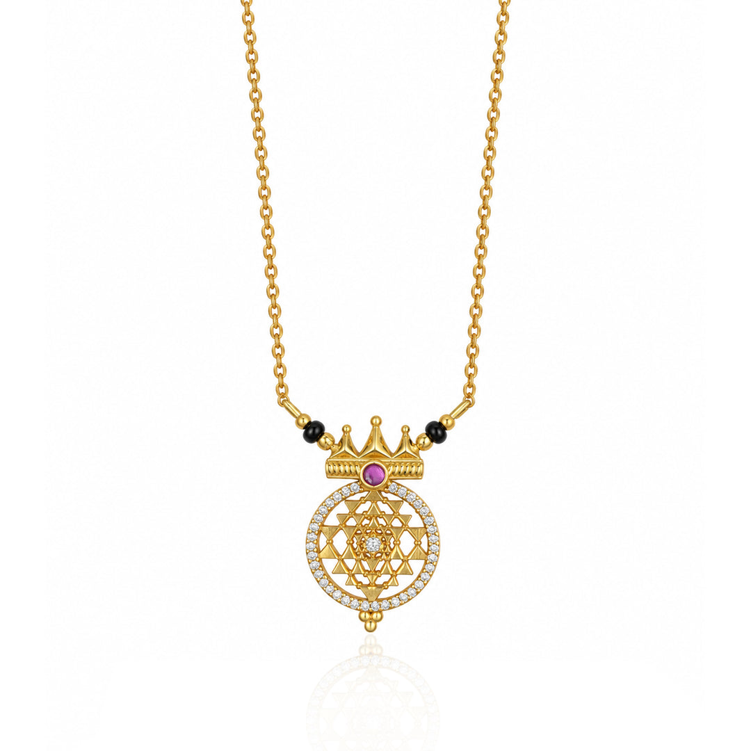 Silver 925 Shri Yantra Kavach Necklace