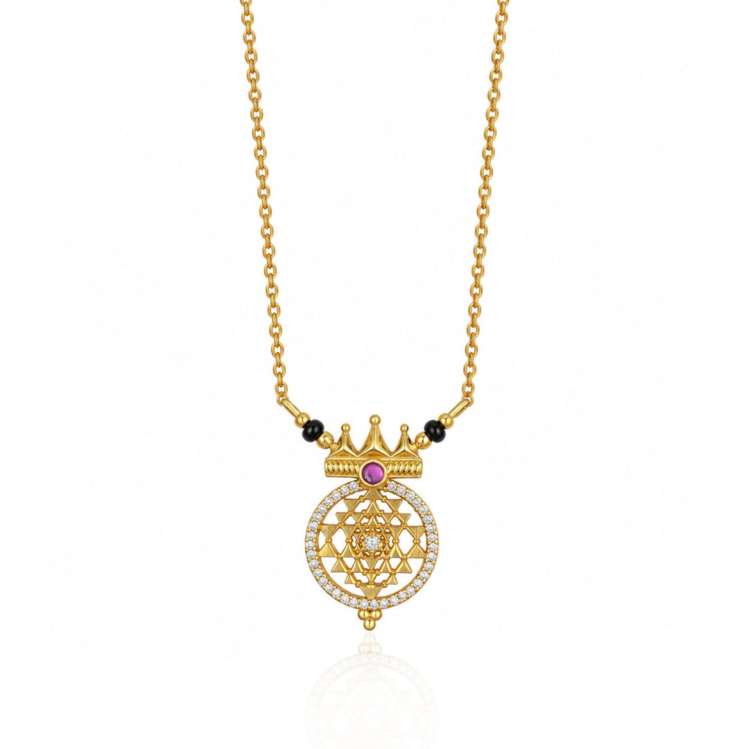Silver 925 Shri Yantra Kavach Necklace