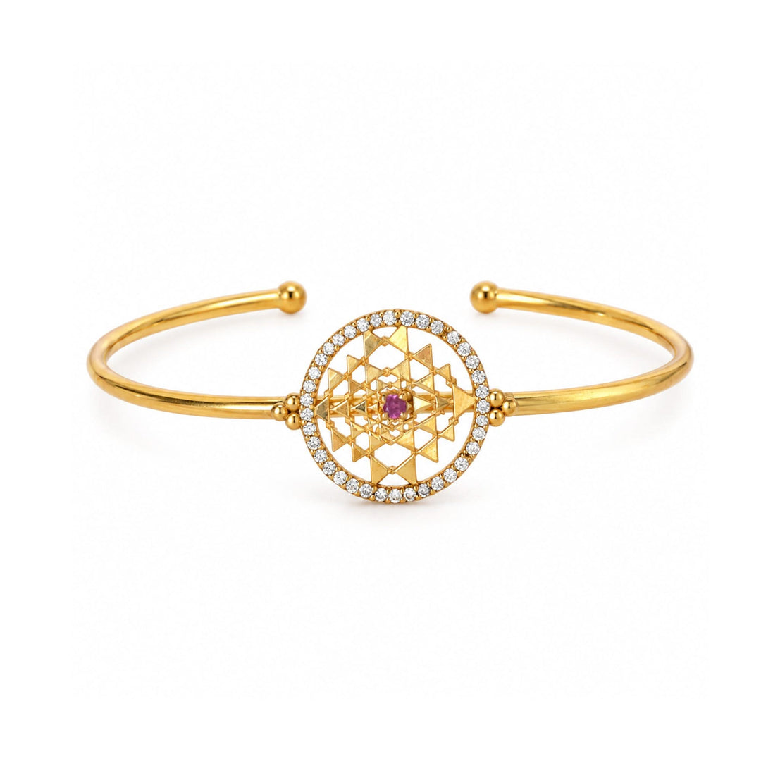 Mahalakshmi Yantra Cuff Bracelet