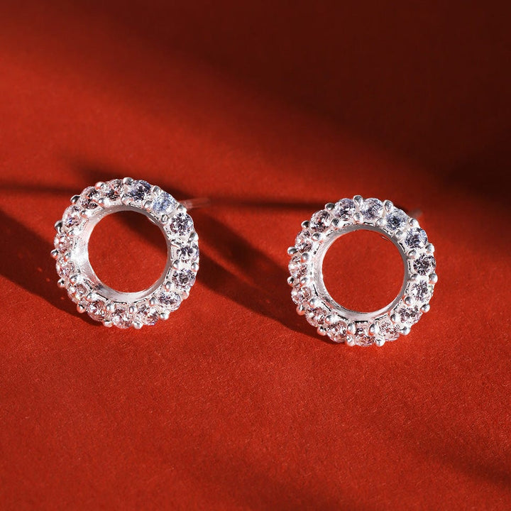 Silver zircon Earring