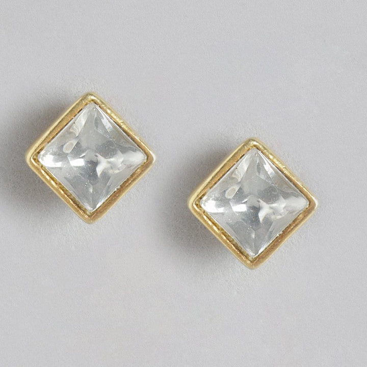 92.5 Silver Cubic Stud Earrings