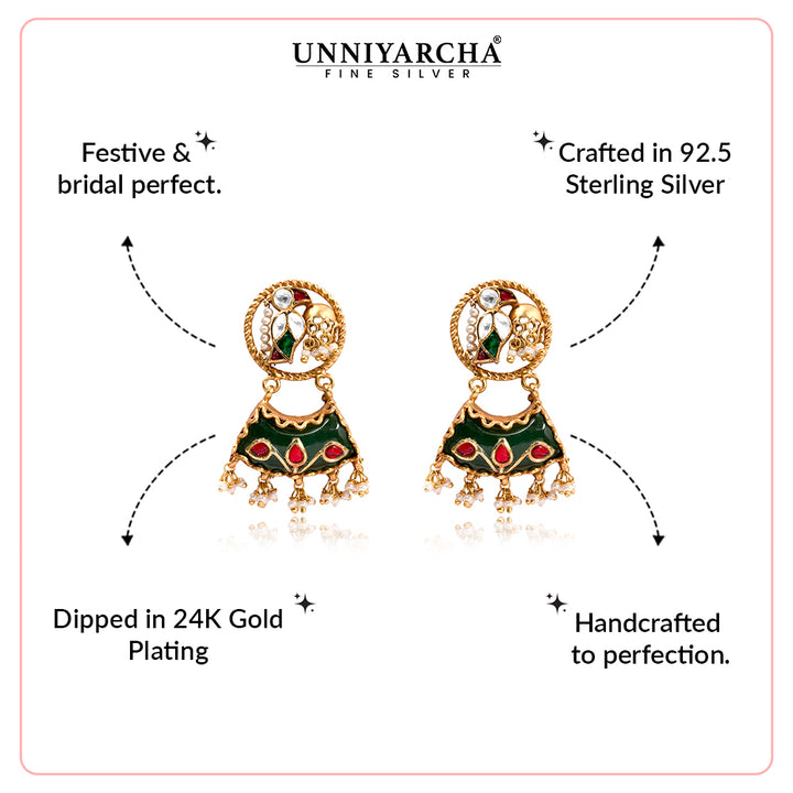 Silver 925 Parrot Earrings