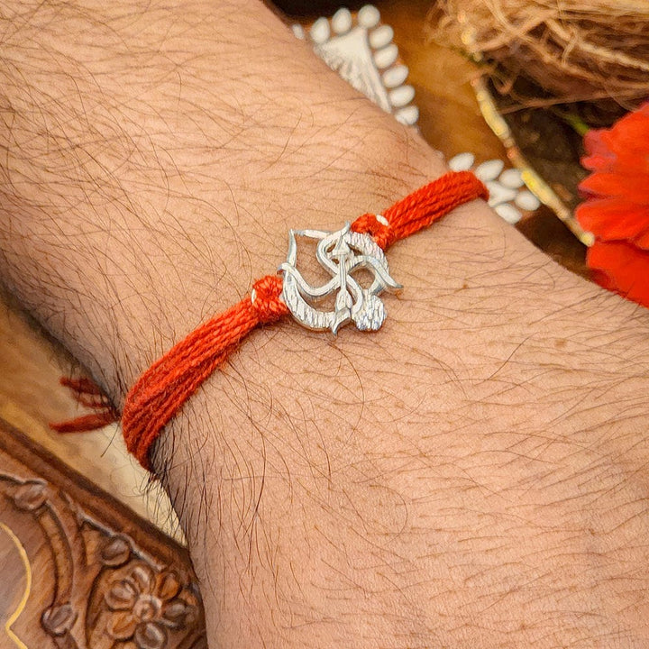 Pure Sterling Silver Swastik Rakhi