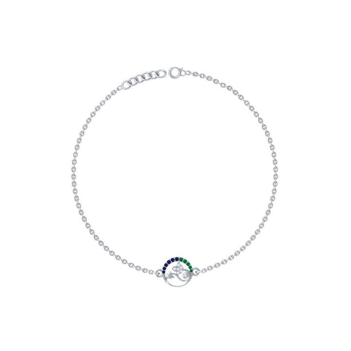 Silver Nazar Loop Bracelet