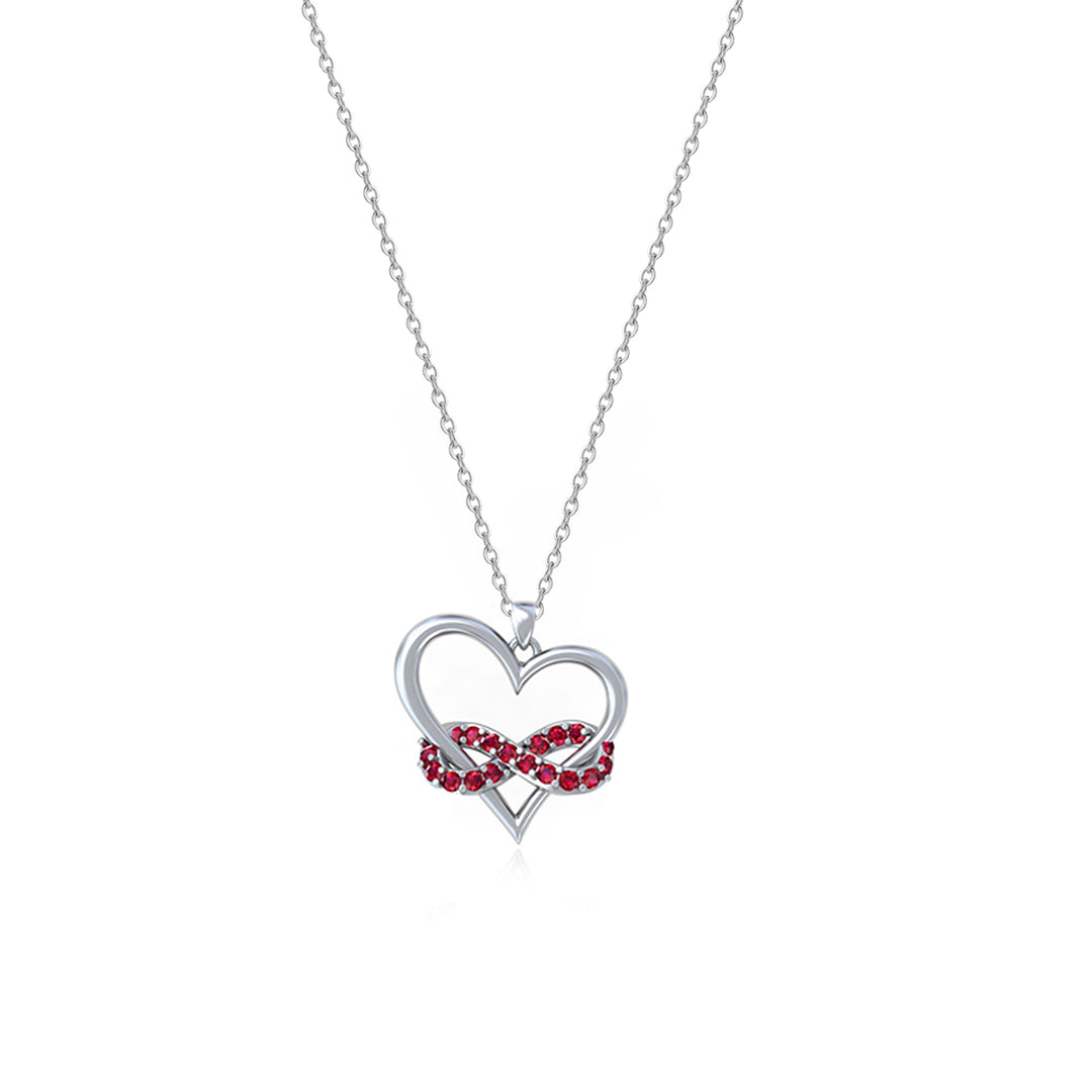 Silver Infinity Heart Necklace