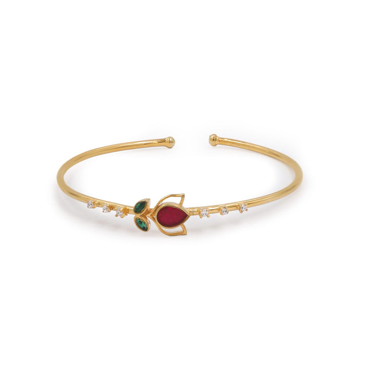 Silver 925 Lotus Cuff Bracelet