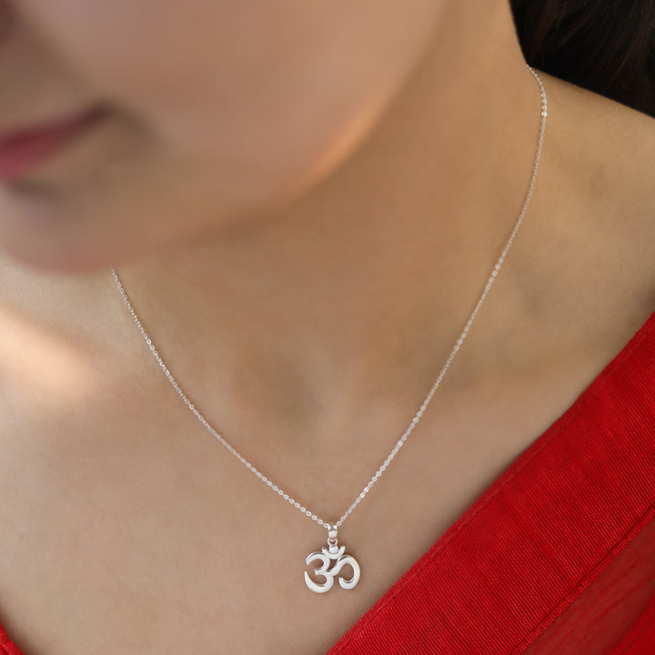 Unniyarcha 925 Pure Silver Om Necklace